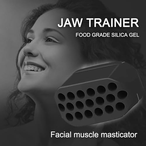 Image of 4PCS Jawline Exerciser, Jawline Shaper for Men and Women, Face Exercise Tool, Silicone Jaw Trainer for Defined Jawline, Double Chin Reducer, 2 Black and 2 White