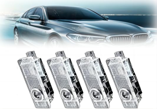 Miniatura 1 de YYXSYY 4 luces de puerta de coche HD luz fantasma de bienvenida compatible con la serie 134567MXZGT