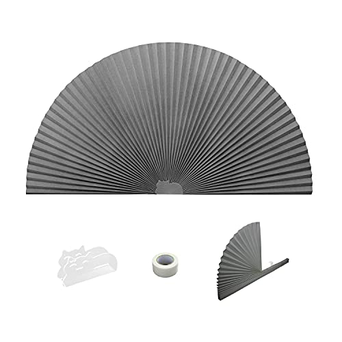 Arch Window Pleated Blinds Easy Cut and Install Pleated Shades Fliterling Linght and Blackout Blinds Grey 72†X 36†(Grey) Arch Window Pleated Blinds Easy Cut and Install Pleated Shades Fliterling Linght and Blackout Blinds Grey 72†X 36†(Grey)