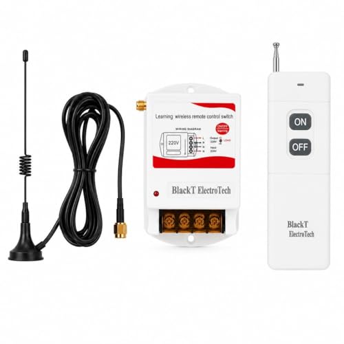 Image of Blackt Electrotech 230 Volt 30Amps Long Range Up to 5KM Remote Control Switch for Water Pump, Motor & Industrial EquipmentRF | Heavy Duty Remote ON /OFF Controller