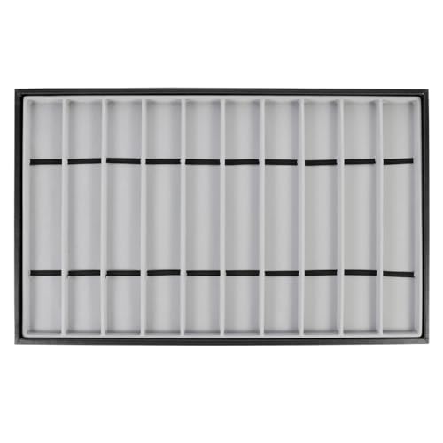 Hemobllo Plateau De Rangement Montres 10 Compartiments En Mdf Cuir Et Flanelle Organisateur Rectangulaire Pour Montres Et Bijoux 16X10X0.8 Pouces