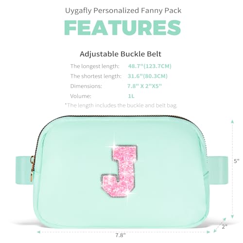Image of Uygafly Gift for Teen Girls Kids Daughter Her - Birthday Gifts for 3 4 5 6 7 8 9 10 11 12 13 Year Old Girls,Fanny Pack Crossbody Bag Purse Belt Bag Cute Trendy Stuff | Green,J