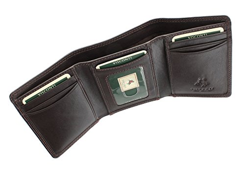 Visconti Heritage Collection COMPTON Leather Tri-Fold Wallet HT18 Chocolate4