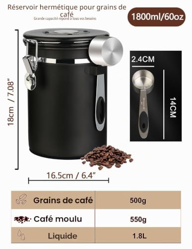 Boîte à café étanche pour éviter le café éventé et sans arôme