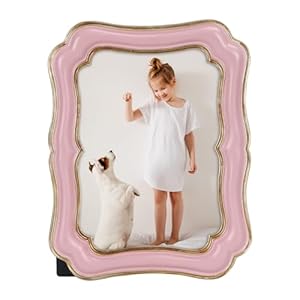PHAREGE 5×7 Vintage Picture Frame Pink Gold, Ornate Antique Picture Frame for 5×7 Photo, Retro Photo Frame for Tabletop Vertical or Horizontal Display, 1 Pack