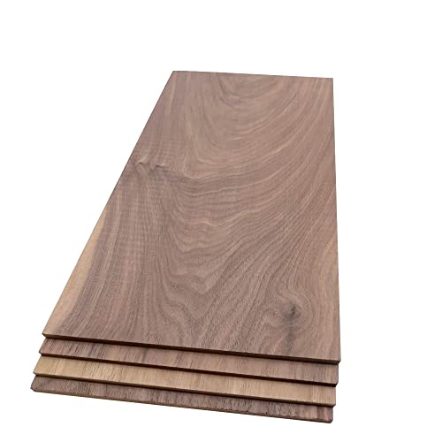 The Hardwood Edge Walnut Hardwood Planks - Walnut Wood for Unfinished Wood Crafts - 1/4 (6mm) 100% Pure Hardwood - Laser Engraving Blanks - Solid Hardwood Planks for Crafts (1/4 x 6 1/2 x 15 4)