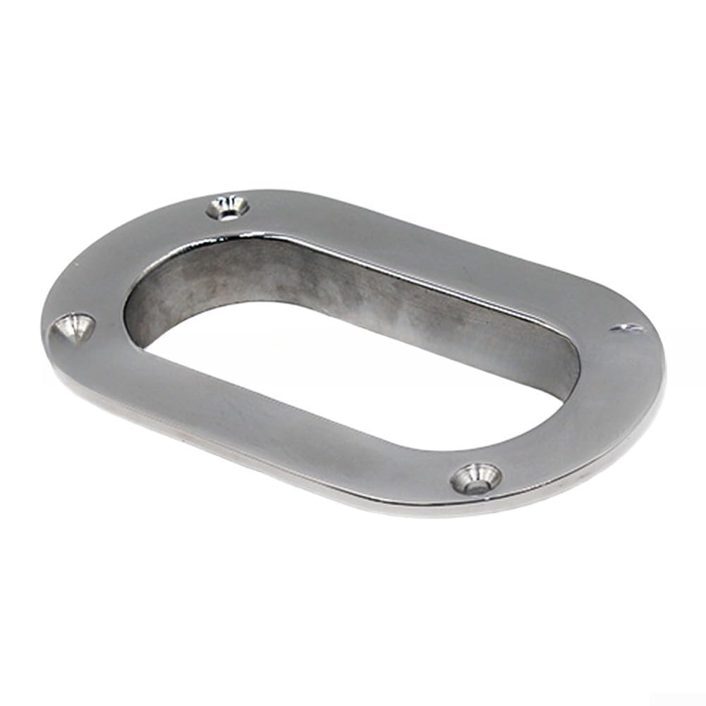 Passacavo ovale in acciaio inossidabile 316 per ancoraggio nautico, lucidato a specchio, hardware per tubi Hawse per kayak, canoa, rafting, cavo liscio (175 x 75 mm)