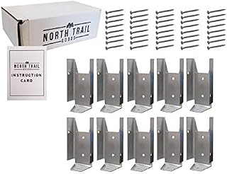 Fence Bracket Repair Kit | 10 Pack Galvanized Brackets for 2x4 Wood Rail