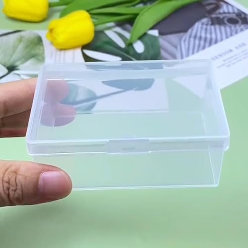 Image of 12 Pcs Rectangle Clear Plastic Box Containers (2.99 x 1.85 x1.81 inch) - Small Bead Organizer for Jewelry Findings and Art Supplies