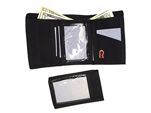 Trifold Wallet - Ballistic Nylon, Inside and Outside ID Windows, 15+ Card Holder, Water-Resistant, Made in USA