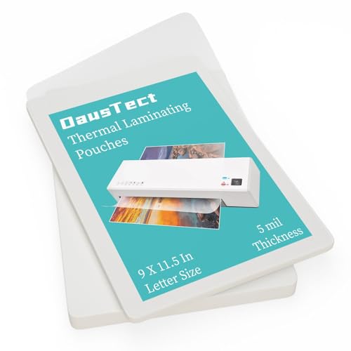 Image of Thermal Laminating Pouches 5 mil, Clear 9 x 11.5 Inch Laminating Sheet Paper for Thermal Laminator, Holds 8.5 x 11 Inch Letter Size Sheets (1000 Pack)