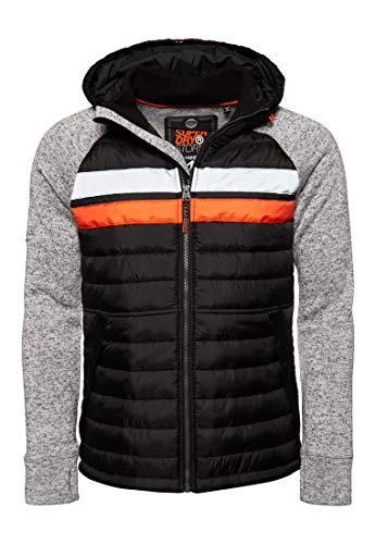 Superdry Herren Storm Hybrid Kapuzenjacke mit Streifen auf der Brust...