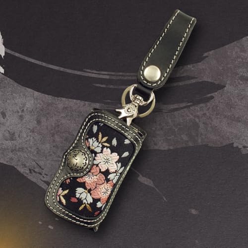 デグナー 花山レザーキーケース [K-6K] 京桜 ブラック