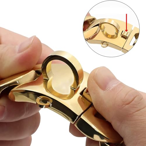 Collier chaîne gros chien d'or 65cm robuste résistant avec boucle métal - 5