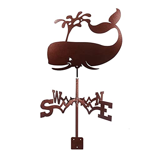 Girouette de ferme baleine pour toit et jardin, indicateur de direction du vent décoratif