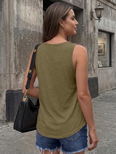 Image of AUTOMET Women's Square Neck Tank Top | Soft Lightweight Sleeveless Shirt, Loose Fit Flowy Summer Basic for Layering, Casual & Workout