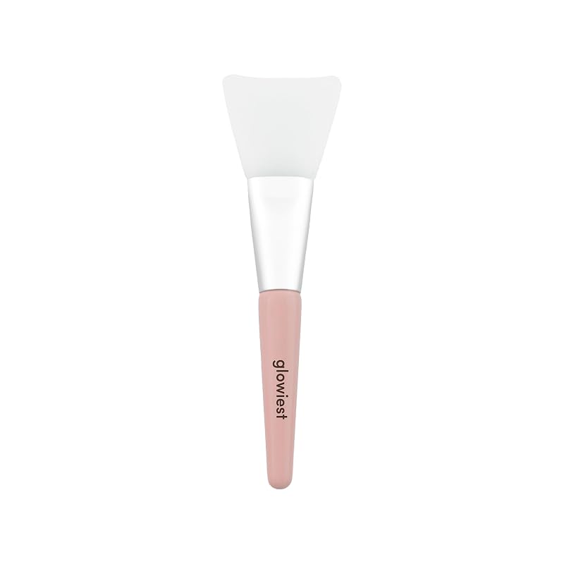 Aplicador facial glowiest Dream Glow com ponta de silicone e cabo de madeira e alumínio, rosa, 1 unidade