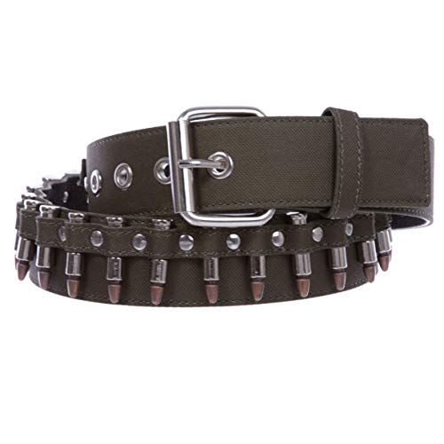 Ceinture cloutée en toile de camouflage 3,8 cm à clipser pour homme et femme