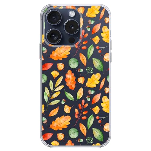 Coque iPhone 15 Pro antichoc transparente motif automne pour éviter les rayures au dos - 4