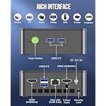 GMKtec Mini PC Intel N150 (Turbo 3.6GHz) 16GB DDR4 1TB PCIe M.2 NVMe SSD, Desktop Computer 4K Dual HDMI Display/4x USB3.2/WiFi 6/BT5.2/RJ45 Ethernet Nucbox G3 Plus - Image 4