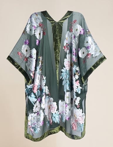Image of MJ SERECA Women's Casual Long Velvet Kimono