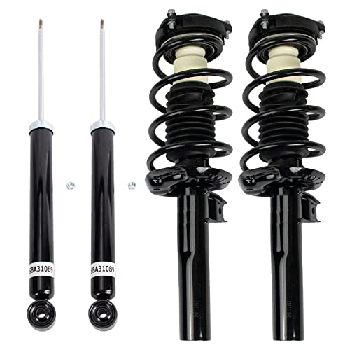 Image of TRQ Front and Rear Complete Strut Assembly & Shock Absorber Kit Complete Strut & Coil Spring Assembly Compatible with 2009-2017 Volkswagen Tiguan 2017-2018 Tiguan Limited