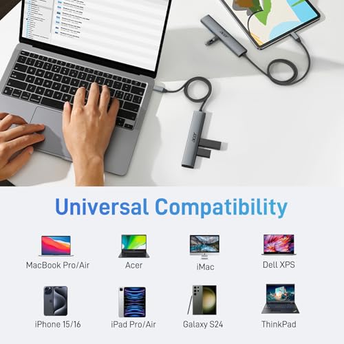 Acer 5 in 1 USB C Hub with 4K HDMI, 100W Power Delivery, 3 USB A Data Ports - image 8