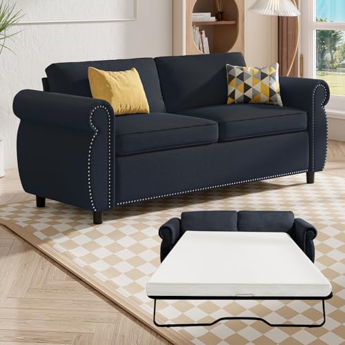BALUS Queen Sofa Bed with Memory Foam Mattress
