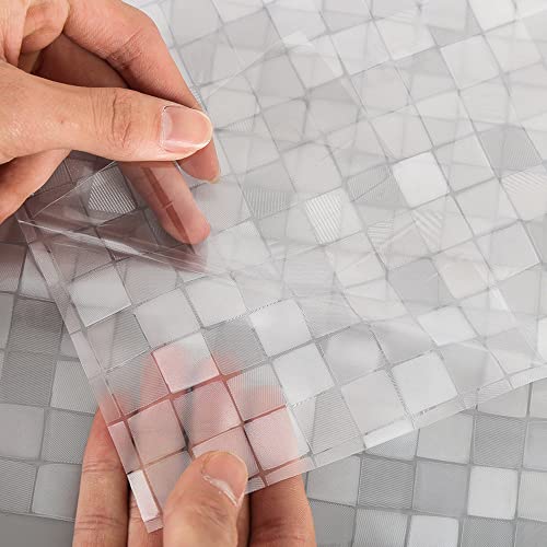 iimono117 窓用フィルム 窓 めかくしシート 貼ってはがせる (45×200p) 目隠しシール すりガラス調 断熱遮熱 結露防止 飛散防止 接着剤不要 浴室 風呂 玄関目隠し 外から見えない おしゃれな窓飾り 紫外線対策 窓めかくし 防犯防災 (大