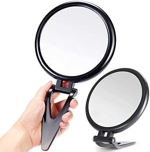 B Beauty Planet Miroir grossissant 20x avec poignée,15,2cm Rond,Miroir à Deux côtés, Utilisation pour Maquillage(Noir) Cover