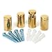 Brass Flat Top Sign Standoffs,Polished Gold,3/4" x 1",for Acrylic,Glass,PVC,Glass Panel,Wood,Pack of 4