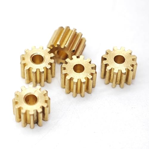 Image of ELILANEY 5pcs Brass Straight Teeth Gear 0.3 Module 11 Teeth Spur Gear 1mm 1.5mm 2mm Tight Fit Shaft 0.3M 11T Motor Pinion straight driver(4mm thickness 1.98mm hole)