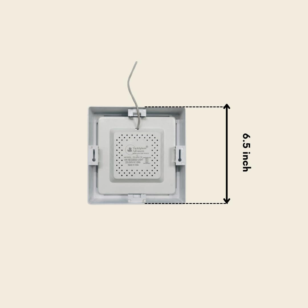 TechSphere Advances 6 Inch Square Panel Surface Light Pack of 6 3