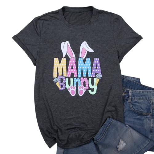 Image of Mommy and Me Easter Outfits: Toddler Easter Shirts Boys Girls T-Shirt Casual Short Sleeve Matching Cute Tee Tops