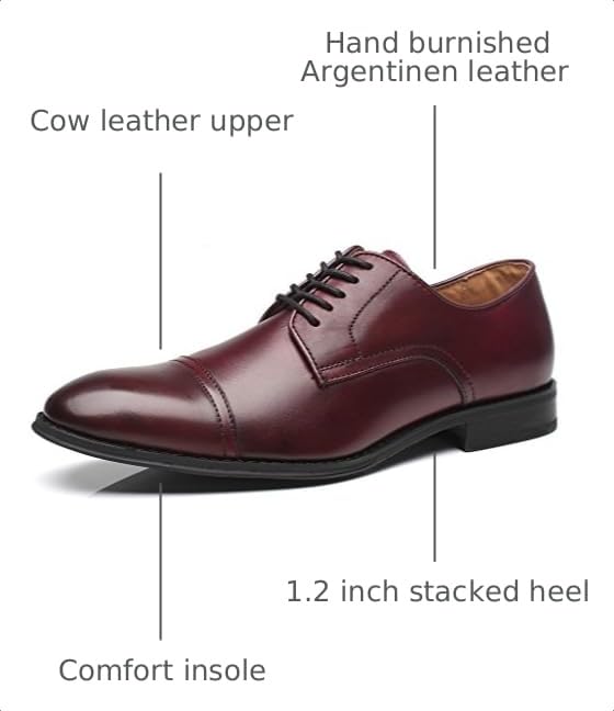 Image of Men's Oxfords Shoes Splendo-1-burgundy