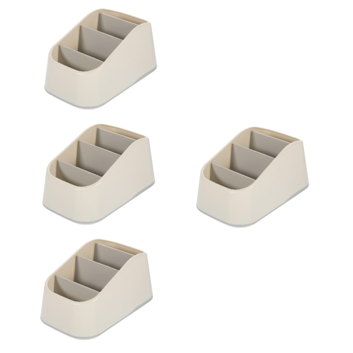 SHINEOFI 4pezzi Scatola Di Stoccaggio Per Telecomandi e Oggetti Misti Portatelecomando Elegante Con Design Multi-griglia Per Scrivania e Casa Facile Accesso Ai Tuoi Accessori e Utensili