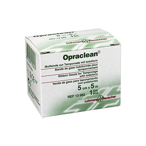Lohmann & Rauscher Mullbinde Tamponadebinde mit Jodoform 5 cm x 5 m, 1 Stück