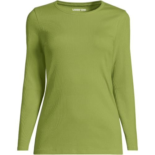 Image of Lands' End Women's Cotton Rib Knit T-Shirt