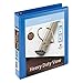 Office Depot Brand Heavy-Duty Easy Open D-Ring View Binder, 1 1/2" Rings, 54% Recycled, Blue