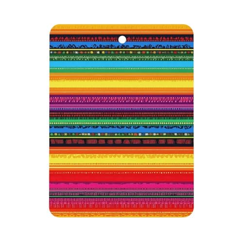 Mexican Serape Colorful Stripes Car Air Freshener Hanging Aromatherapy Tablets for Car Accessories Square