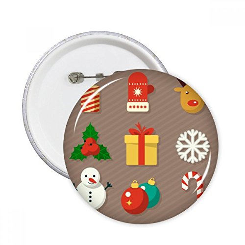 Cadeaux de Noël badge rond multicolore à offrir pour décorer les vêtements de vos proches