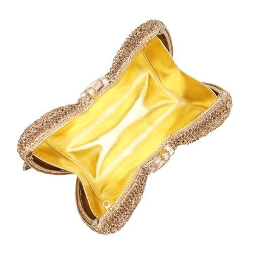 Image of RomanticDesign Women Sparkly Bowknot Evening Clutch Luxury Rhinestone Bride Purse Wedding Party Prom Banquet Handbag