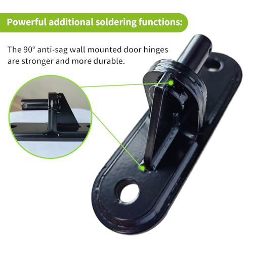 Image of Gate Hinges 2 Pack 1-3 /8 Inch Wall Mount Gate Hinge Removable Bolts for Wall Mount Fence Post Chain Link Fence Frame Hinge Outdoor Gate Hardware /Posts for Farm, Fence Gate