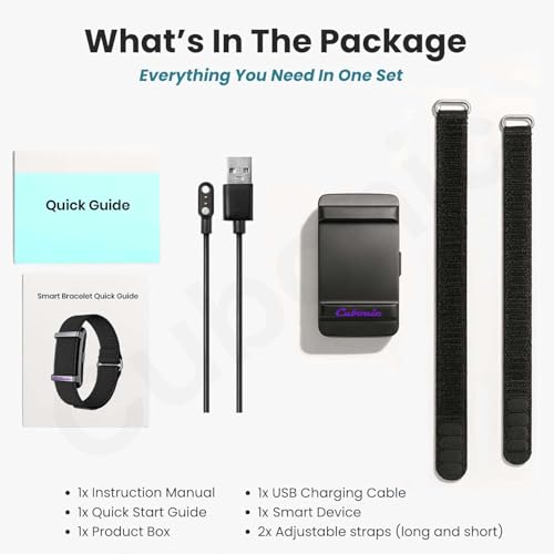 Image of Cubonic Vytal Edge- Track What Matters Smart Band Bracelet Health Wristband Fitness Tracker for Heart Rate, Sleep, Steps, Activity & Body Temp, Upto 30 Days Battery, No Subscription App (Black)