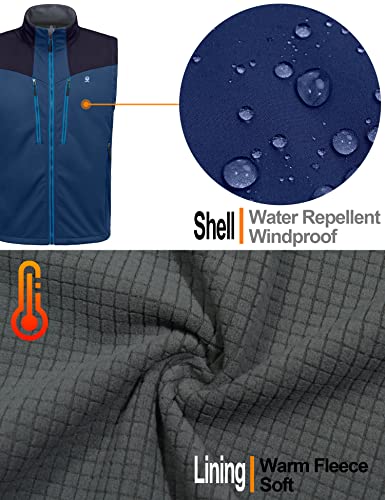 Little Donkey Andy Men's Lightweight Fleece Lined Outdoor Vests Windproof Sleeveless Jackets for Hiking Travel Golf4
