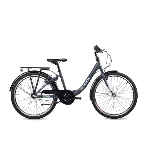S\'COOL Wave Steel LTD Jugendfahrrad | 20, 24 und 26 Zoll Fahrrad für Kinder und Jugendliche | Fahrrad für Mädchen mit komfortabler Sitzposition (Grey, 24 Zoll) S\'COOL Wave Steel LTD Jugendfahrrad | 20, 24 und 26 Zoll Fahrrad für Kinder und Jugendliche | Fahrrad für Mädchen mit komfortabler Sitzposition (Grey, 24 Zoll)