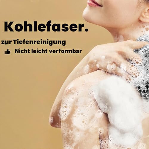 XIANZANDER Japanisches Peeling-Handtuch, Peeling-Duschtuch, extra langer Peeling-Waschlappen, Peeling-Körperschrubber für Männer und Frauen, Reinigung und Spa (schwarz)