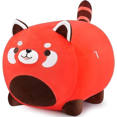 Auspicious beginning Red Panda Plush Toys-20'' Red Panda Plush Stuffed Animals, Cute Plushies Red Panda Anime Plush Pillows, Kawaii Panda Cuddle Pillow Christmas Birthday Gifts for Kids Boys Girls Cover