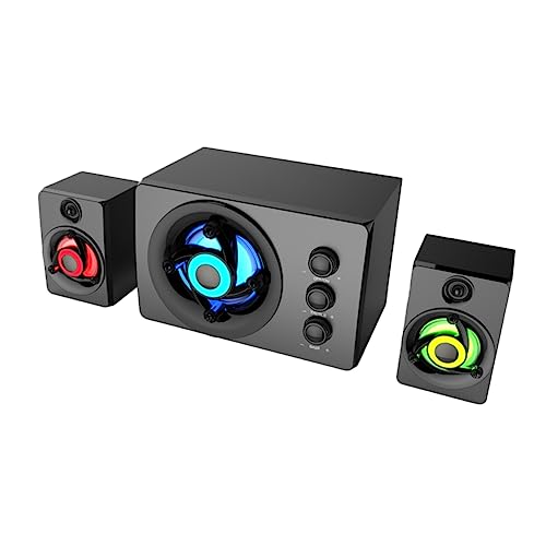 DIYEAH Altavoces Multimedia Canal con Subwoofer Sonido Estéreo Reproducción USB Compatible con Ordenador y TV