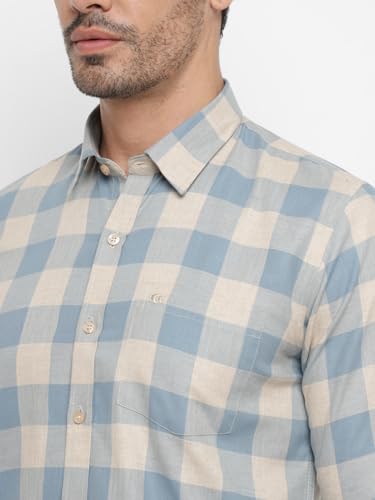 Image of Allen Cooper Checks Shirts for Men - 100% Cotton Comfort Fit Casual and Formal Shirt - Breathable, Soft, Classic Style (Multiple Colors)